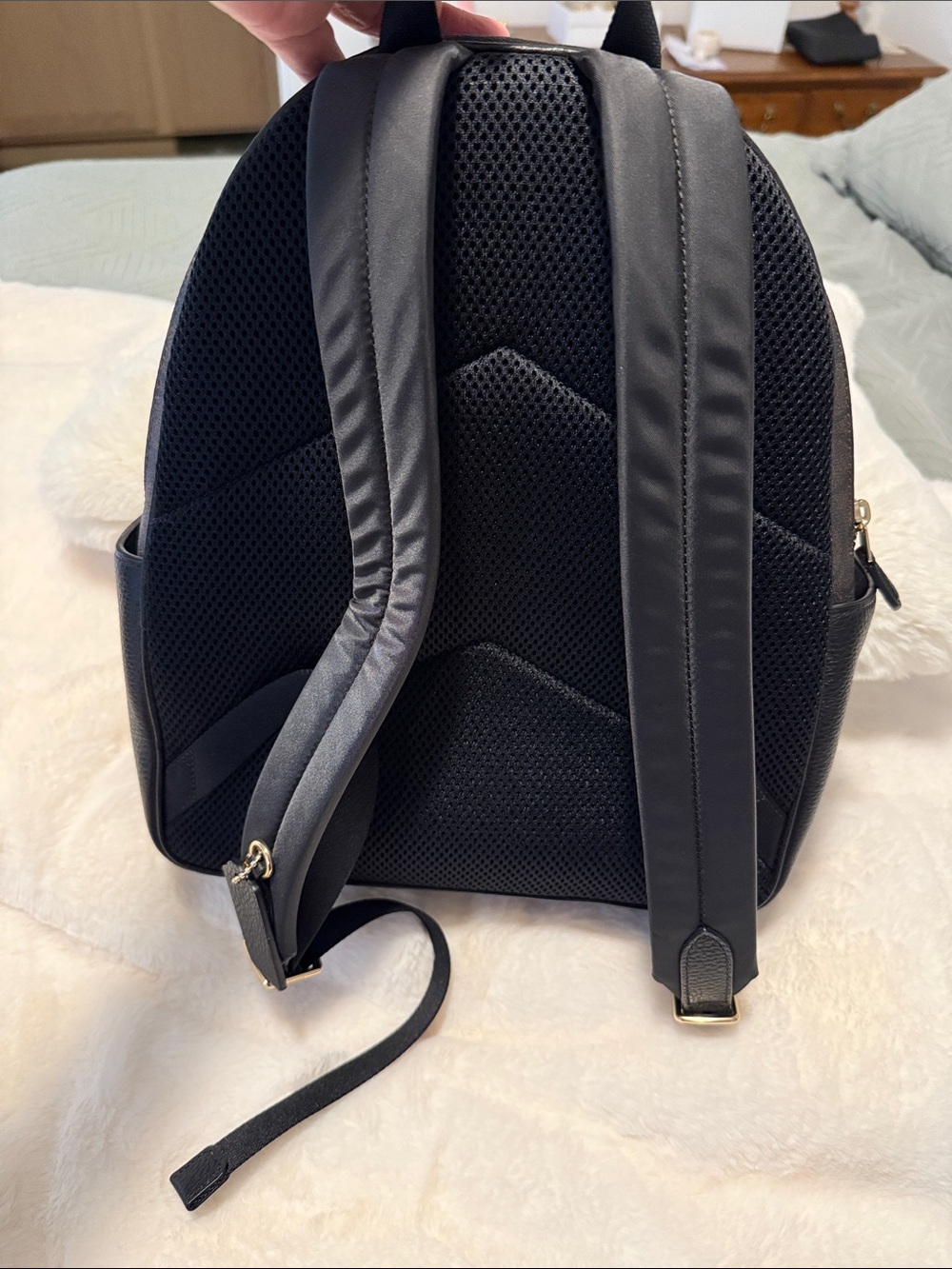 Coach Brown Signature Backpack with Black Leather Trim - Picture 6 of 14